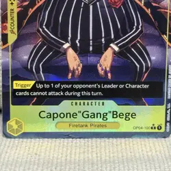 Capone Gang Bege OP04-100 PRB01 Alt Art Parallel One Piece TCG Card Game - Image 2