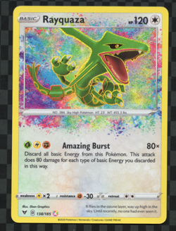 Rayquaza 138/185 SWSH04: Vivid Voltage - Pokemon Card - NM - Image 1