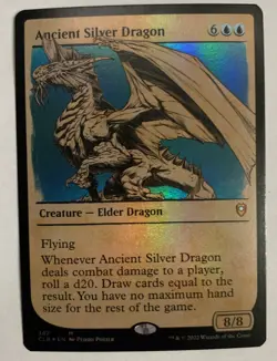 Ancient Silver Dragon (Showcase) (FOIL) Legends: Battle for Baldur's Gate NM MTG - Image 1