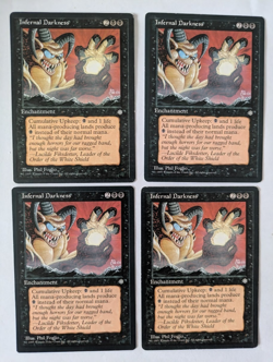 4 Infernal Darkness Ice Age MTG Exc Free shipping with tracking - Image 1