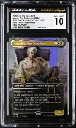 MTG Baldur's Gate 3 Secret Lair CGC 10 Astarion, the Decadent - Neil Newbon Auto - Image 1