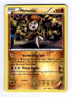 Meloetta XY - BREAKthrough #85 (2015) Reverse Holo NM Pokemon - Image 1