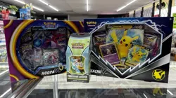 Pokemon TCG Hoopa V Box Pikachu V Box And Professor Juniper Box All Brand New . - Image 1