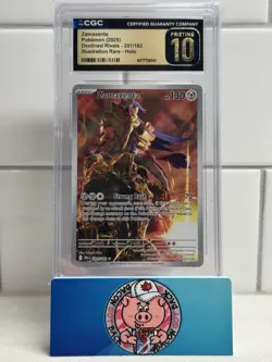 2025 POKEMON DESTINED RIVALS EN #201 ZAMAZENTA ILLUSTRATION RARE CGC PRISTINE 10 - Image 1