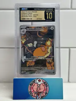 2025 Pokemon SV Destined Rivals IR Team Rocket's Raticate #202 CGC 10 PRISTINE - Image 1