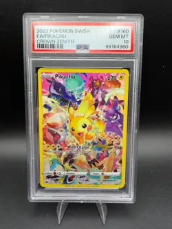Pikachu 2023 Pokemon Sword & Shield Crown Zenith #160 PSA 10 - Fast Free Ship! - Image 1