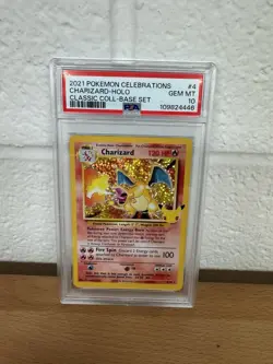PSA 10 GEM MT 💎 - 2021 CHARIZARD #4 POKEMON CELEBRATIONS CLASSIC COLLECTION - Image 1