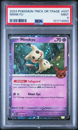 2024 POKEMON TRICK OR TRADE #037 MIMIKYU PSA 9 - Image 1