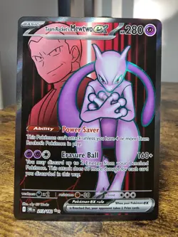 Pokemon TCG Team Rockets Mewtwo EX 213/182 Ultra Rare Destined Rivals - Image 1