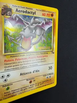 Pokemon Aerodactyl 1/62 Fossil Rara Holo PRERELEASE Unlimited Wizards IT Vintage - Image 3