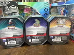 Triple Whammy Collector Tins Pokemon TCG Lot Of 3 (Complete Tin Set) New Sealed - Image 2