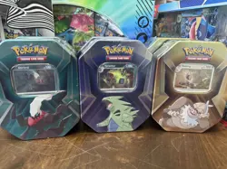 Triple Whammy Collector Tins Pokemon TCG Lot Of 3 (Complete Tin Set) New Sealed - Image 3