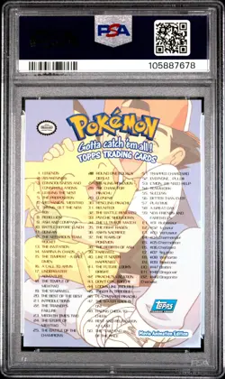 1999 TOPPS POKEMON THE MOVIE EDITION CHECKLIST MOVIE EDITION PSA 10 - Image 2