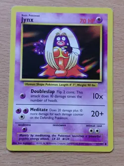 Pokemon Trading Card Game TCG Jynx Base Set 31/102 1999 Regular - Image 1