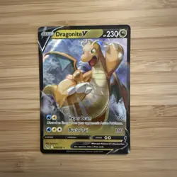 Pokemon Go Dragonite v TCG 2022 Holo Ultra Rare Holographic Card 049/078 - Image 1