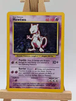 Mewtwo - 10/102 - Holo Rare - Base Set - Pokemon Card - MP - Image 2