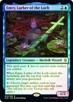 Emry, Lurker of the Loch FOIL Throne of Eldraine HEAVILY PLD Rare CARD ABUGames - Image 1
