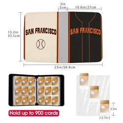 Baseball Card Binder with Sleeves 900 Pocket, San Francisco Baseball Trading ... - Image 3