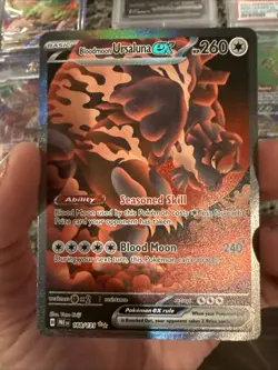 Pokemon TCG Bloodmoon Ursaluna EX Prismatic Evolutions Card 168/131 - Image 1