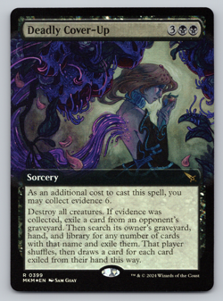 Deadly Cover-Up FOIL Extended Art - Murders at Karlov Manor MTG - Image 1