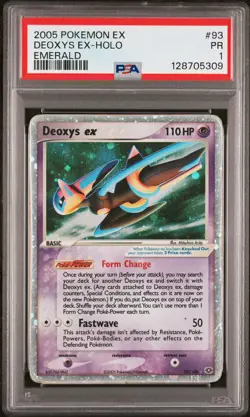 2005 POKEMON EX EMERALD #93 DEOXYS EX-HOLO PSA 1 - Image 1