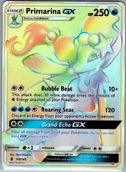 Primarina GX (Secret) 149/145 SM - Guardians Rising - Pokemon Card - NM - Image 1