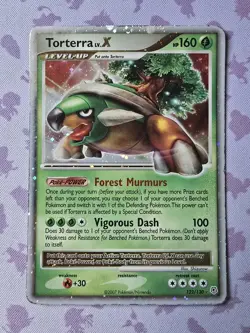 Torterra LV.X 122/130 Ultra Rare Diamond and Pearl Pokemon TCG Card 2007 MP - Image 1