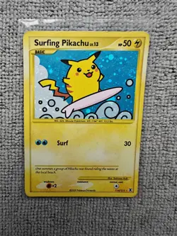 Surfing Pikachu 114/111 Rising Rivals Secret Rare Pokemon Card - Image 1