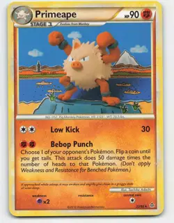 2010 Pokemon, Unleashed, #22/95 Primeape, Rare - Image 1