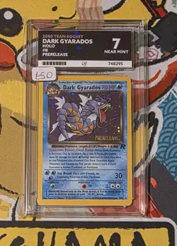 Ace 7 Pokemon Dark Gyarados 2000 Prerelease Stamp Team Rocket 8/82 Graded Card - Image 1