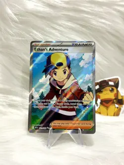 Ethan’s Adventure - 221/182 - Destined Rivals Pokemon TCG Full Art Trainer - Image 1