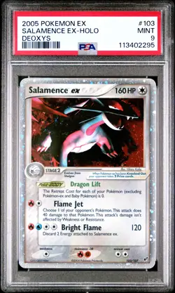 2005 POKEMON EX DEOXYS #103 SALAMENCE EX-HOLO PSA 9 - Image 1