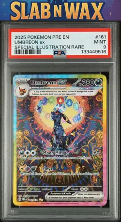 Tcg 2025 Pokemon Pre En-Prismatic Evolutions Umbreon Ex #161 PSA 9 - Image 1