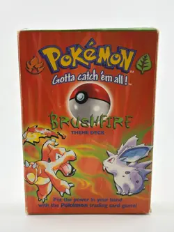 Pokemon TCG WOTC 1999 - Brushfire Theme Deck *BOX, MANUAL & COUNTERS ONLY* - Image 1