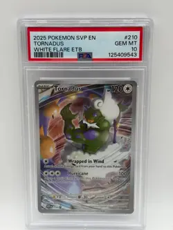 Pokemon 2025 SVP - Tornadus 210 White Flare Promo PSA 10 - Image 1