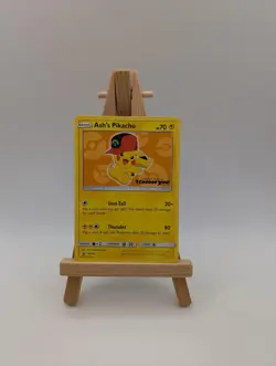 Ash's Pikachu SM110 Sun & Moon Black Star Promo I CHOOSE YOU! Pokemon Orange - Image 1