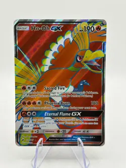 Pokemon TCG Sun Moon Burning Shadows - Ho-Oh GX 131/147 Full Art LP (1) - Image 1