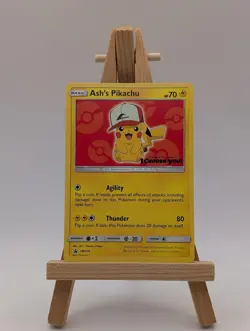 Ash's Pikachu SM109 Sm Regular Sun & Moon Black Star Promo Pokemon - Image 2