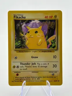 Pokemon TCG WOTC Base Set - Pikachu 58/102 Common Poketour LP - Image 1