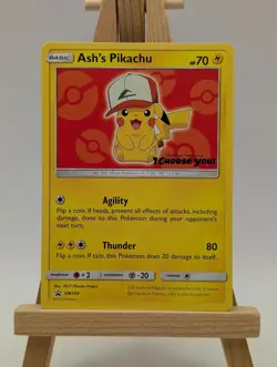 Ash's Pikachu SM109 I Choose You! Promo Pokemon Red - Image 2