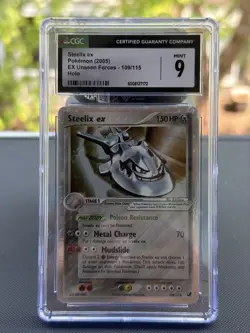CGC 9 Steelix ex 2005 EX Unseen Forces 109/115 Holo Pokemon - Image 1