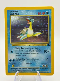 Pokemon TCG WOTC Fossil - Lapras 10/62 Rare Holo Moderately Played - Image 1