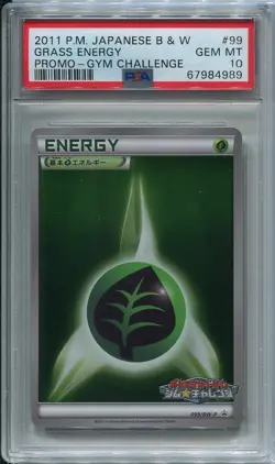 Pokemon 2011 Japanese Black & White Grass Energy Promo Gym Challenge PSA 10! - Image 1
