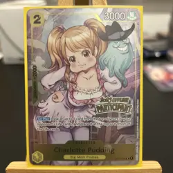 One Piece Card Charlotte Pudding ST07-008 Offline Participant English Near Mint - Image 1