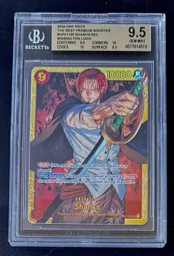 BGS 9.5 One Piece OP01-120 SEC Shanks - Foil - English - PRB01 - Graded - Image 1