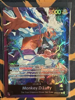 Onepiece TCG Monkey.D.Luffy (OP09-061) Holo Leader - Image 1