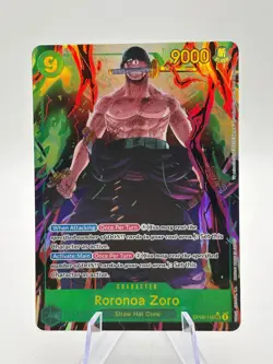 One Piece TCG OP06 - Roronoa Zoro OP06-118 Secret Rare Alt Art LP - Image 1