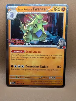 Pokemon Team Rocket's Tyranitar STAMPED Prerelease Promo Card 096/182 - Nm - Image 1