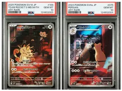 PSA 10 Meowth Persian AR Sequential Number Set Pokemon Card Japanese - Image 1