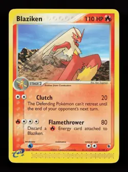 Blaziken 15/109 Non Holo Rare Ruby and Sapphire Pokemon Card - Image 1